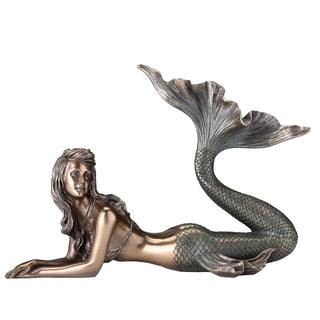 Unicorn Studio VERONESE Mermaid Lying Down Statue Sculpture Nautical Figurine