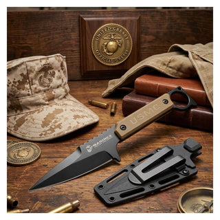 MTECH USA Knife, 4.7", Tan