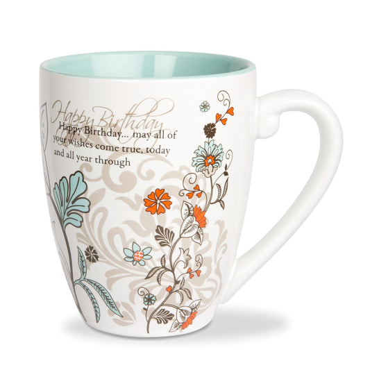 Pavilion Mark My Words Happy Birthday Mug, 4-3/4-Inch, 20-Ounce Capacity