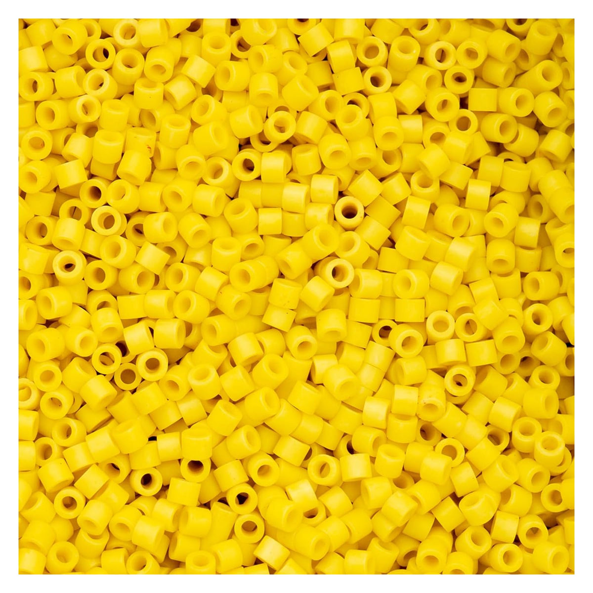 John Bead Craft Bead, Size 11 — Opaque Yellow Matte