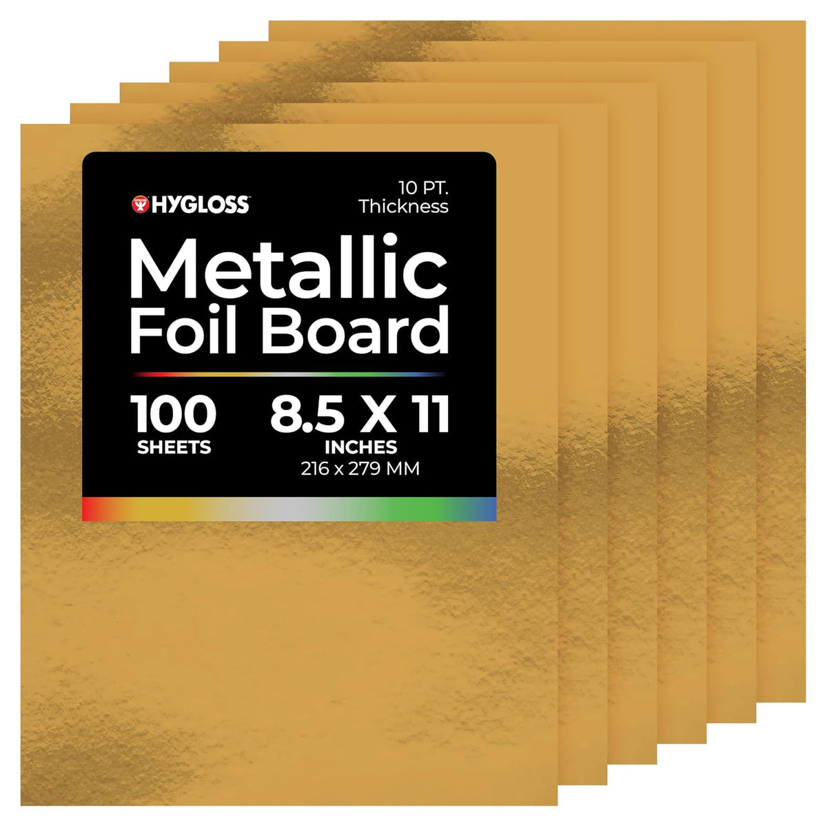 Hygloss Card Stock, 8.5 x 11, Gold