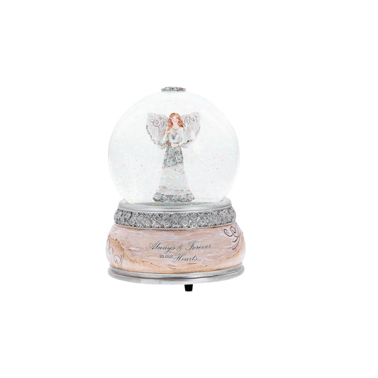 Pavilion - Always &amp; Forever in Our Hearts - 5.75" Musical Amazing Grace Waterglobe Snowglobe Snowstorm 100 mm Collectible Bereavement in Memory Memorial Greif Gift Funeral Present