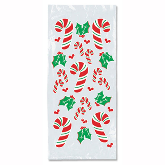 Beistle Candy Cane & Holly Cello Bags (25/Pkg)