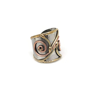 Anju Jewelry Mixed Metal Cuff Ring