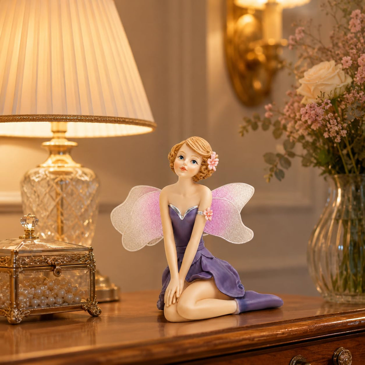 Comfy Hour Figurine, Lavender, Whimsical