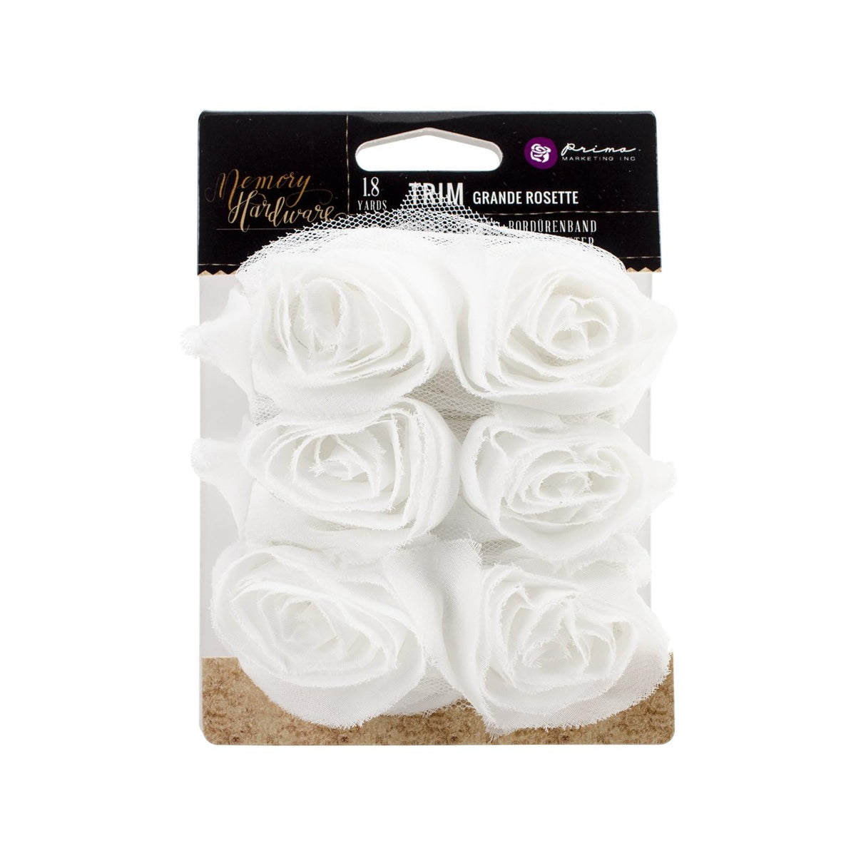 PRIMA MARKETING INC Decorative Ribbon Trim, Memory Hardware Grande Rosette Tri