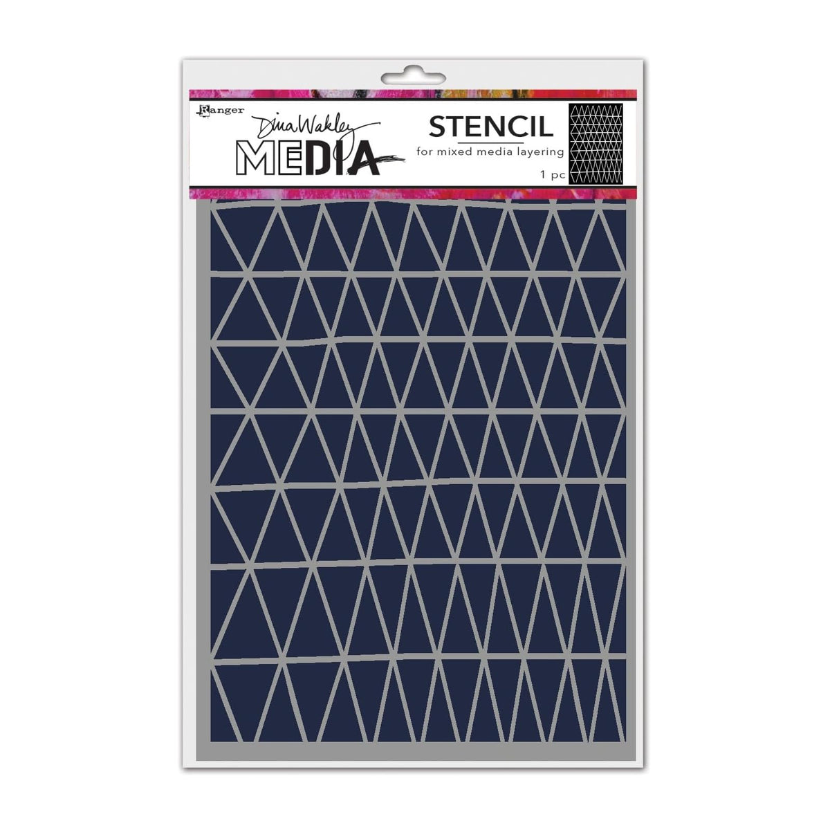Dina Wakley Media Template Stencil, 6" x 9", Triangle Fence