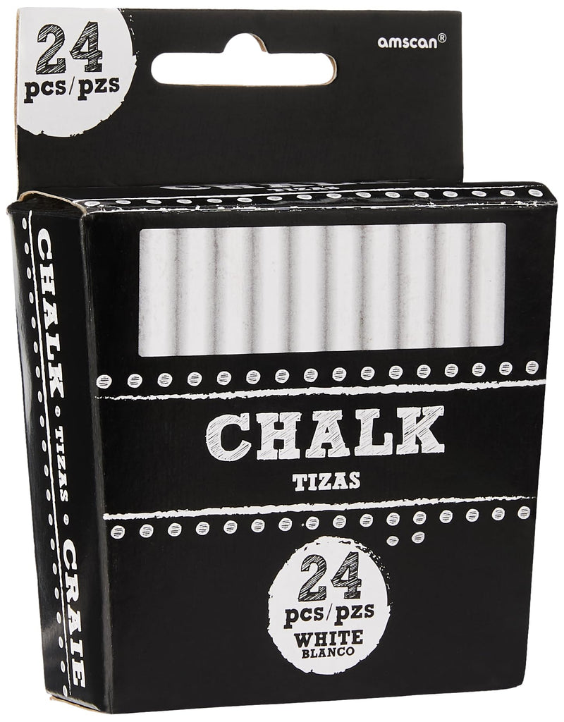 Amscan 398048 White Chalk | 24 Ct. | 3"