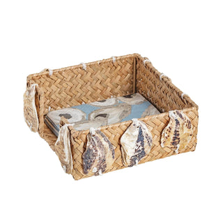 Mud Pie Napkin Holder, 6" x 6", White