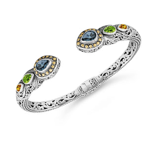 DEVATA Bracelet, Small, Swiss Blue Topaz, Peridot & Citrine DHK3226