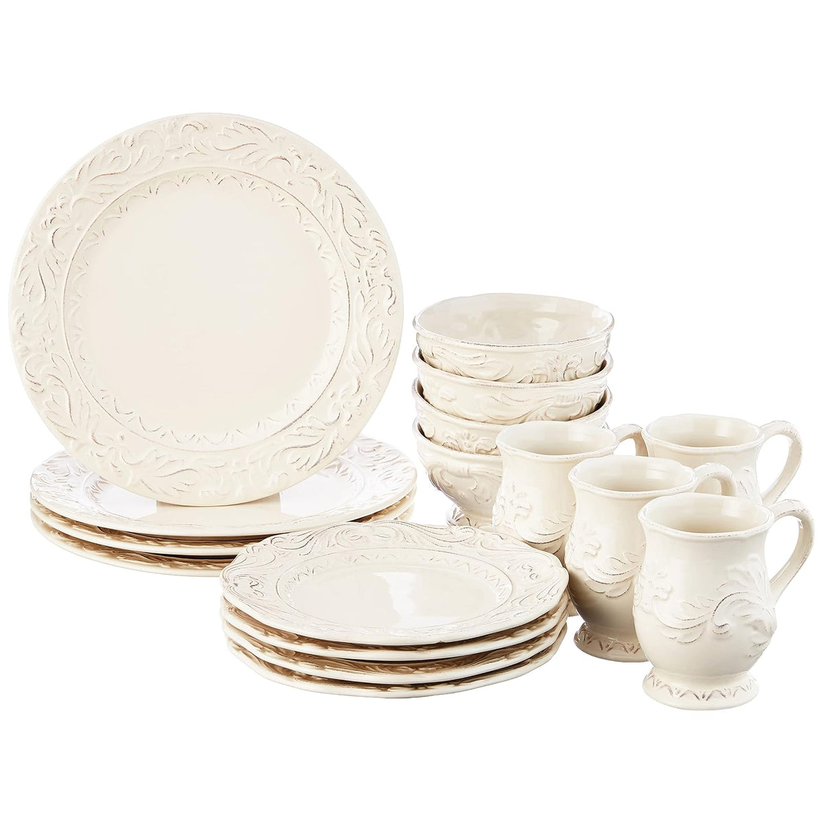 Certified International Dishware Place Setting, Service for 4, Ivory