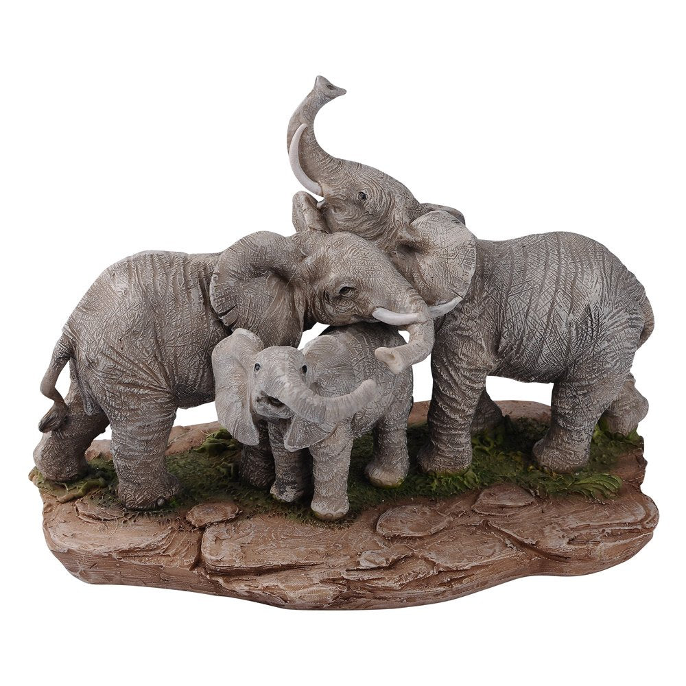 Comfy Hour 9.2 Inch Elephant Statue, Family Decor, Set of 1