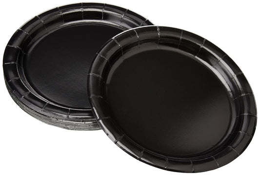 Unique Industries, Cake Paper Plates, 20 Pieces - Black