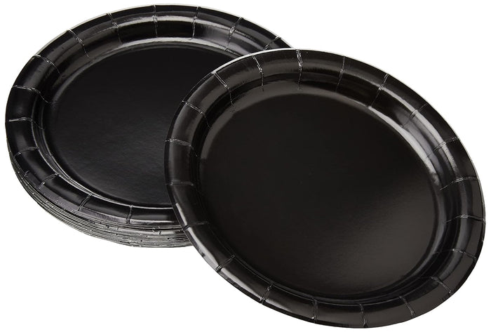Unique Industries, Cake Paper Plates, 20 Pieces - Black