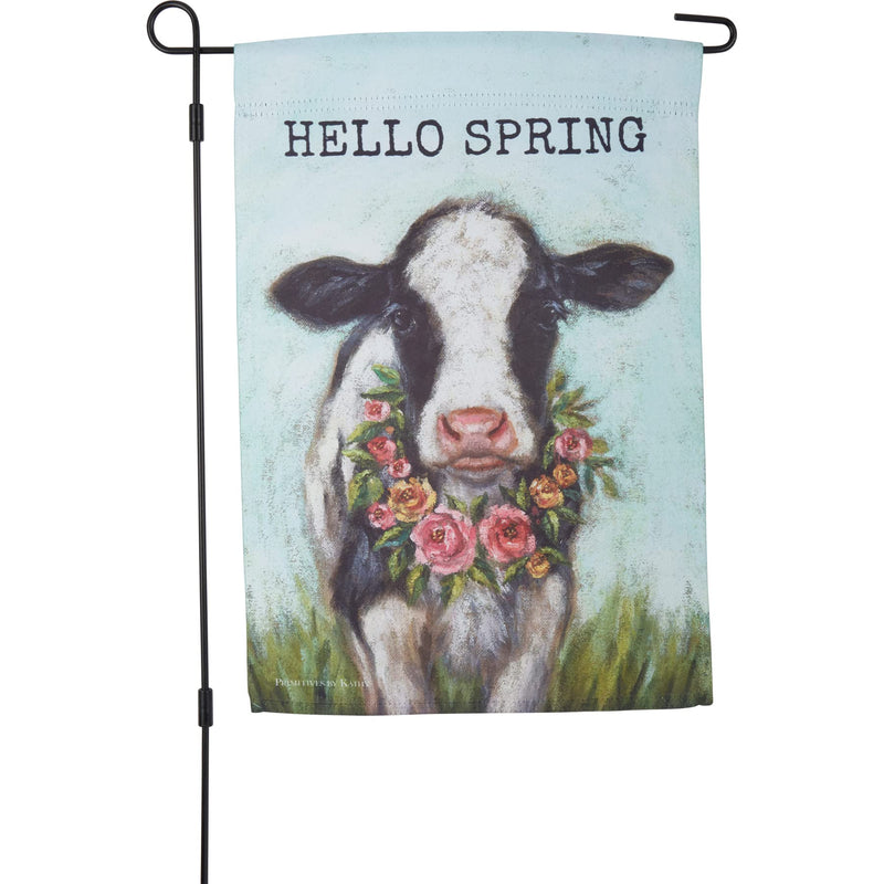 Primitives by Kathy 115566 Garden Flag, Cow