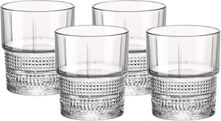 Bormioli Rocco 122116GRS021990 Novecento Barware DOF Glass, Stackable, Set of 4, 12.5 oz, Clear