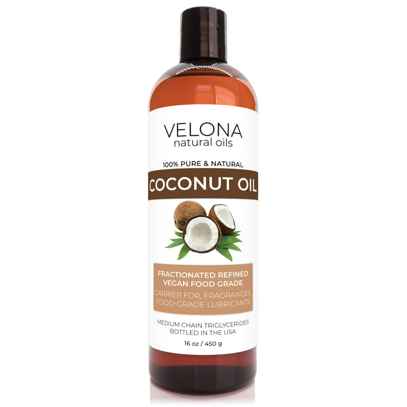 velona Coconut Oil 16 oz | 100% Pure and Natural Carrier Oil | Fractionated, Ultra Refined | Skin, Face, Body, Hair Care | Use Today - Enjoy Results