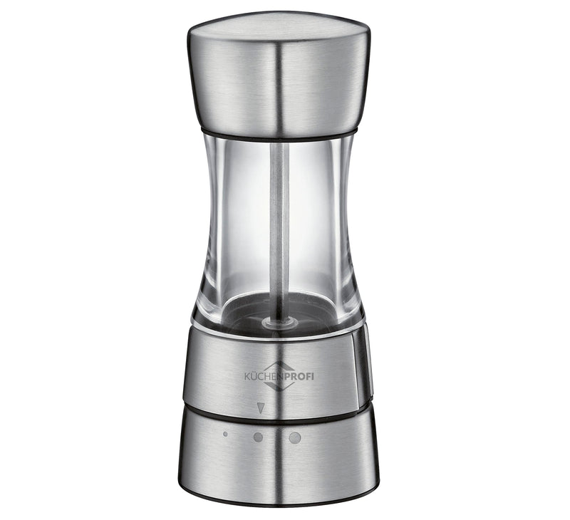 Küchenprofi Monaco Acrylic/Stainless Steel Salt or Pepper Mill, Stainless Steel, 2.5" x 5.5"H