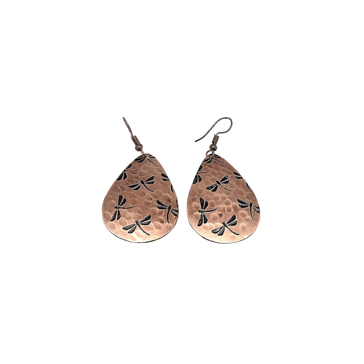 ANJU JEWELRY Engraved Metal Collection Earrings - Dragonfly