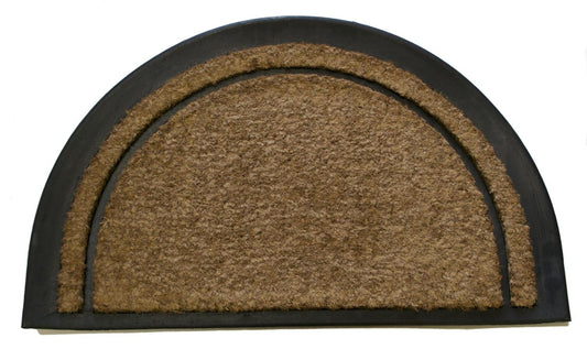 Imports Decor Half Round Rubber Back Coir Doormat, York, 20-Inch by 32-Inch