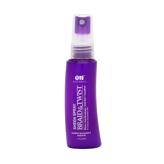 R&R Corp. On Natural Sheen Spray Braid & Twist 2 oz - Cherry Blossom & Keratin