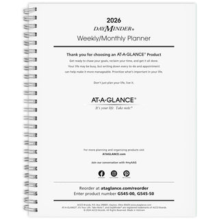 AT-A-GLANCE Planner, 7 x 8.75 inches, White