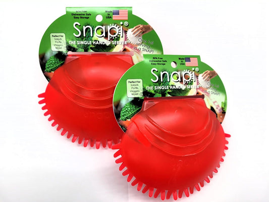 Snapi The Single Handed Salad Server, Watermelon, Rubber, Pack of 2