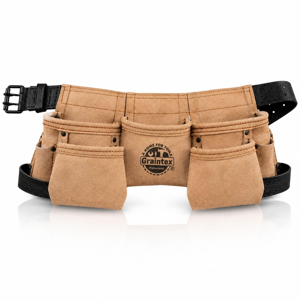 Graintex Tool Belt, 9 Pockets, Beige