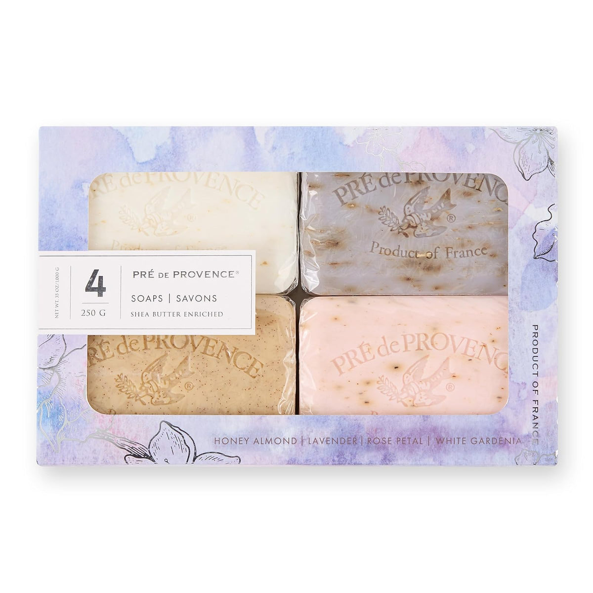 Pre de Provence Skin Cleaning Agent, 2.2 Ounce (Pack of 4), Floral & Sweet