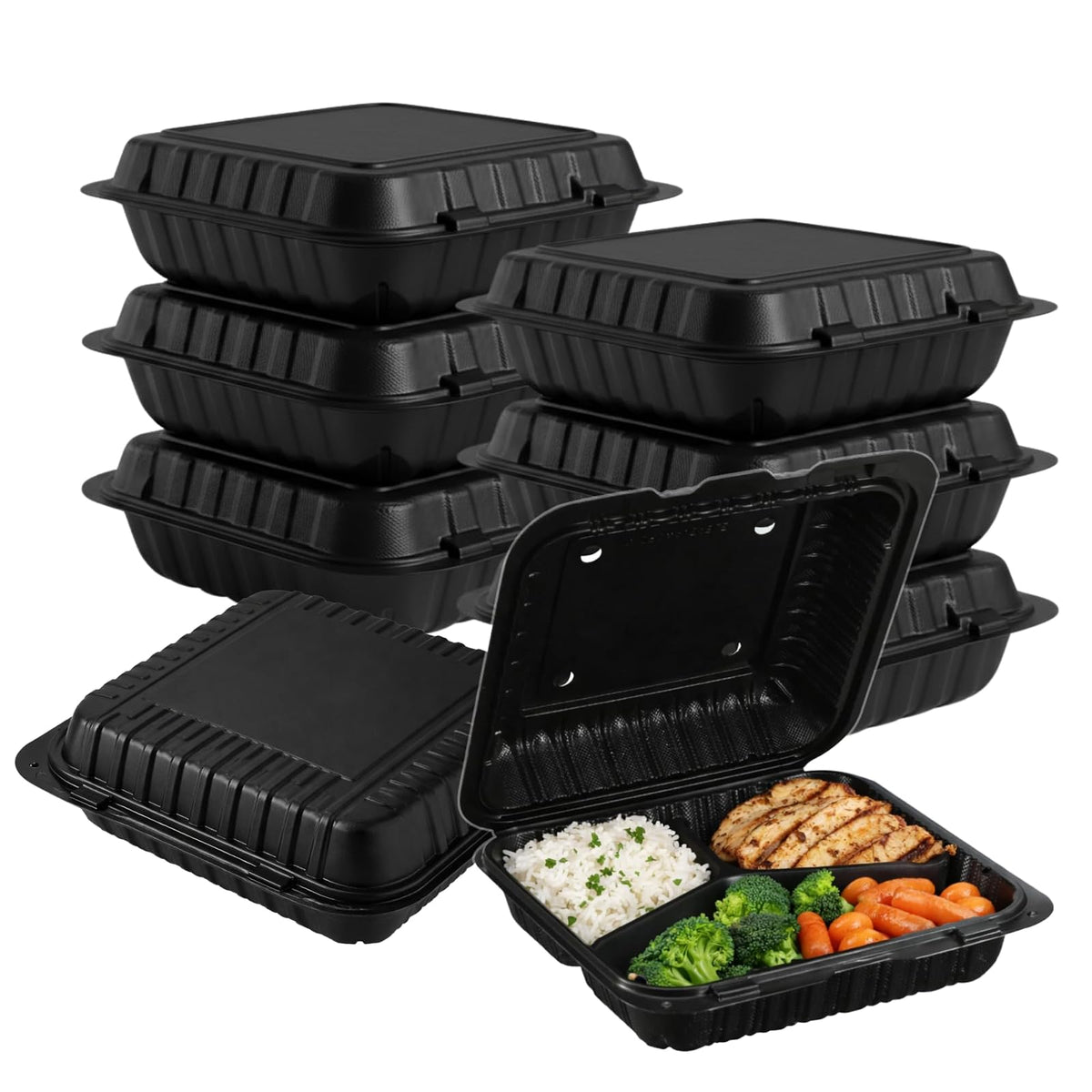 ProTakeOut Food Storage Container, 8 inches (L x H), Width and Depth Not Specifi