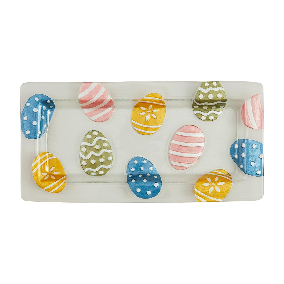 Mud Pie Dishware Plate, 7 1/4" x 15", White
