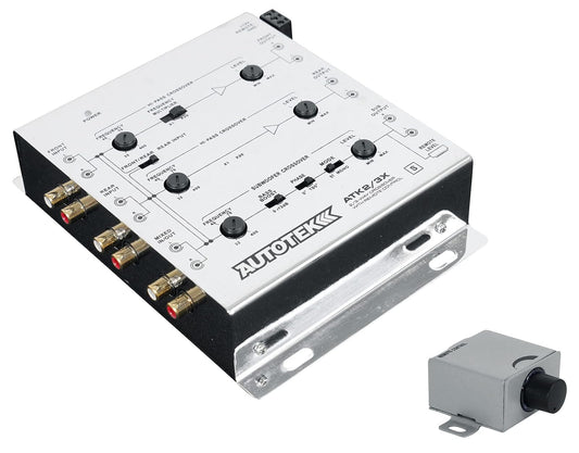 Maxxsonics Autotek ATK2 3X Active Crossover Processor (Silver) ‚Äö√Ñ√¨ 8.5 Volts, 2-Way and 3-Way, Remote Bass Control Included, Built-In Crossovers, Level Adjust