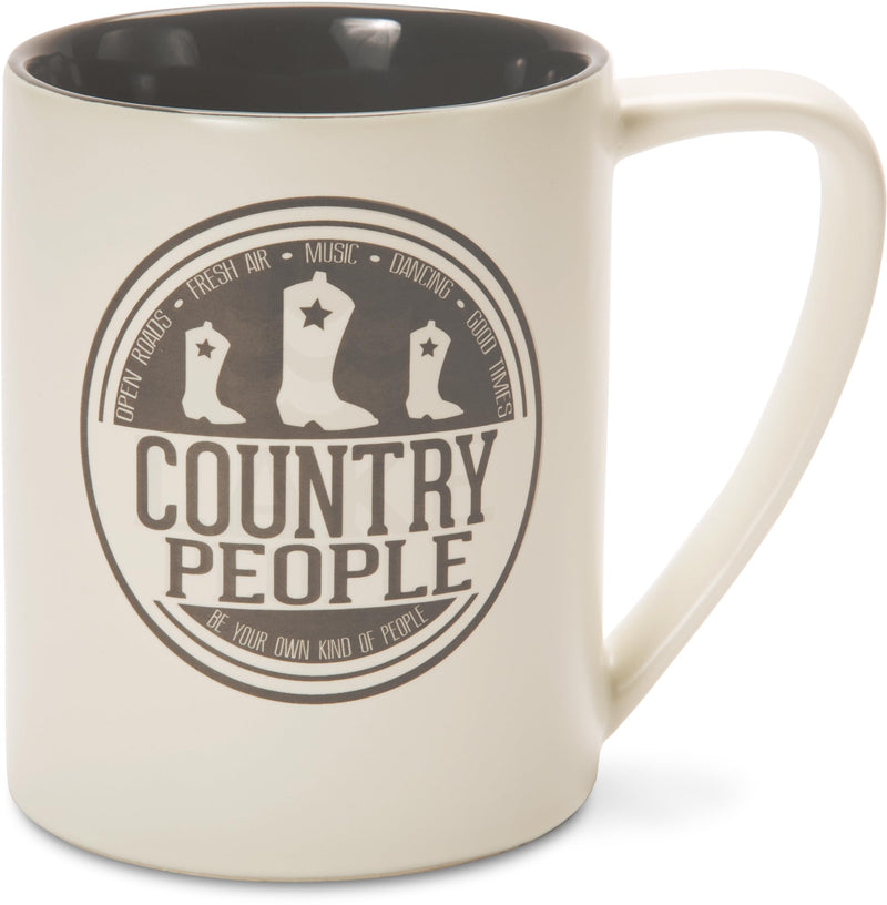 Pavilion Gift Company 67004 Country People Ceramic Mug, 18 oz, Multicolored