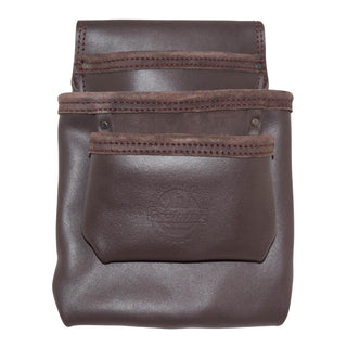 Graintex OS2257 3 Pocket Oil Tanned Nail & Tool Pouch Dark Brown Color for Constructor/Electrician/Plumber