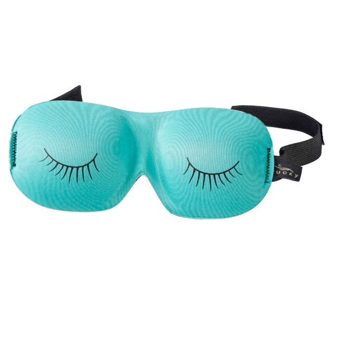Bucky Sleep Mask, 1 Count (Pack of 1), Aqua Eyelash