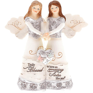 Pavilion Gift Company Figurine, 5.5", Cream/Beige, Silver, Tan