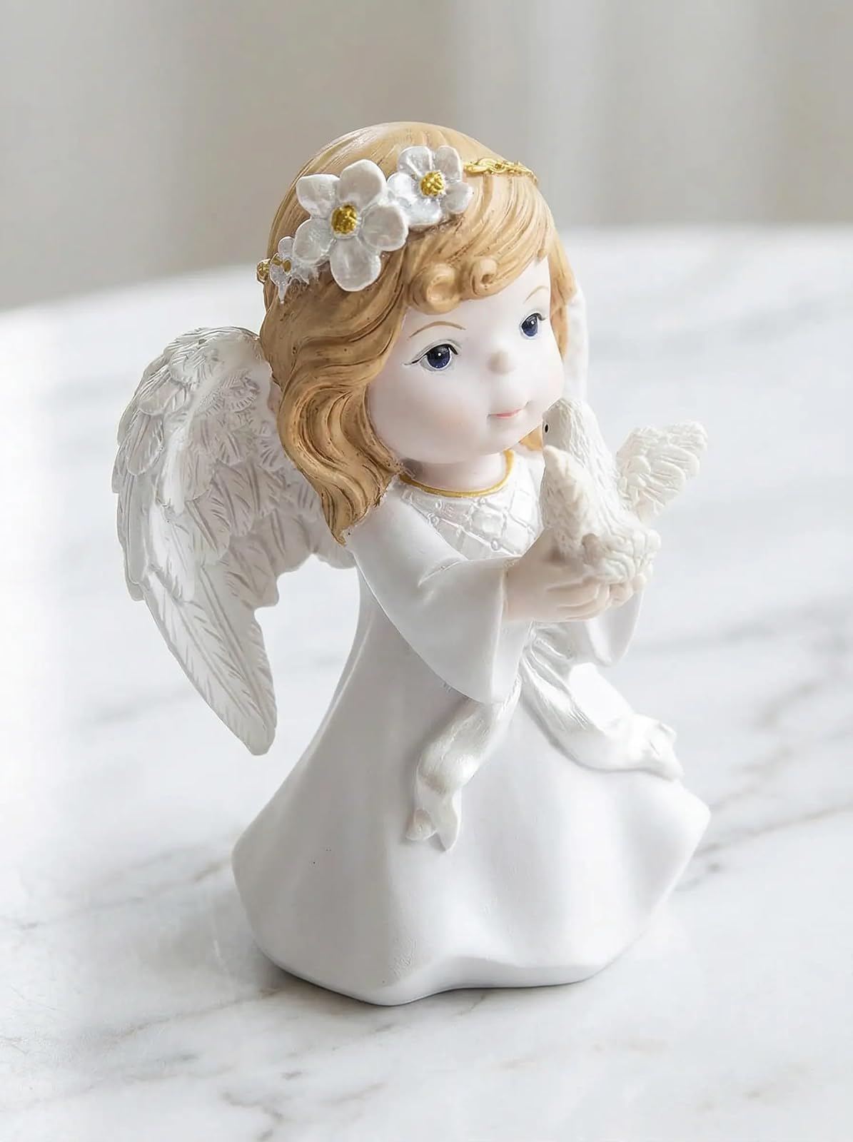 Comfy Hour 5 Inch First Communion Figurine, Praying Angel with Dove
