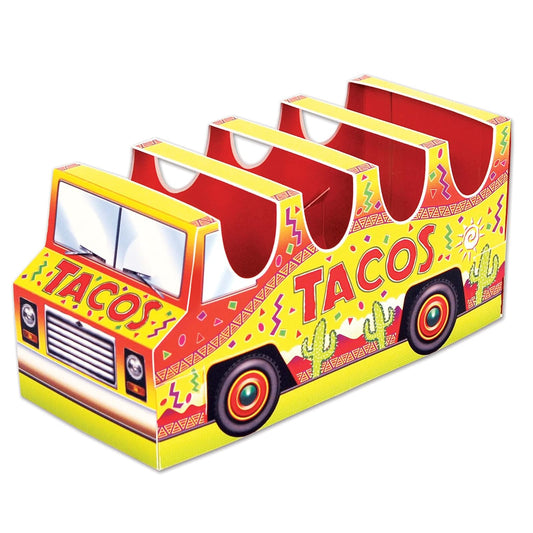 Beistle 3-D Taco Truck Centerpiece, 5" x 10¬¨¬®≈í¬©", Yellow and Red