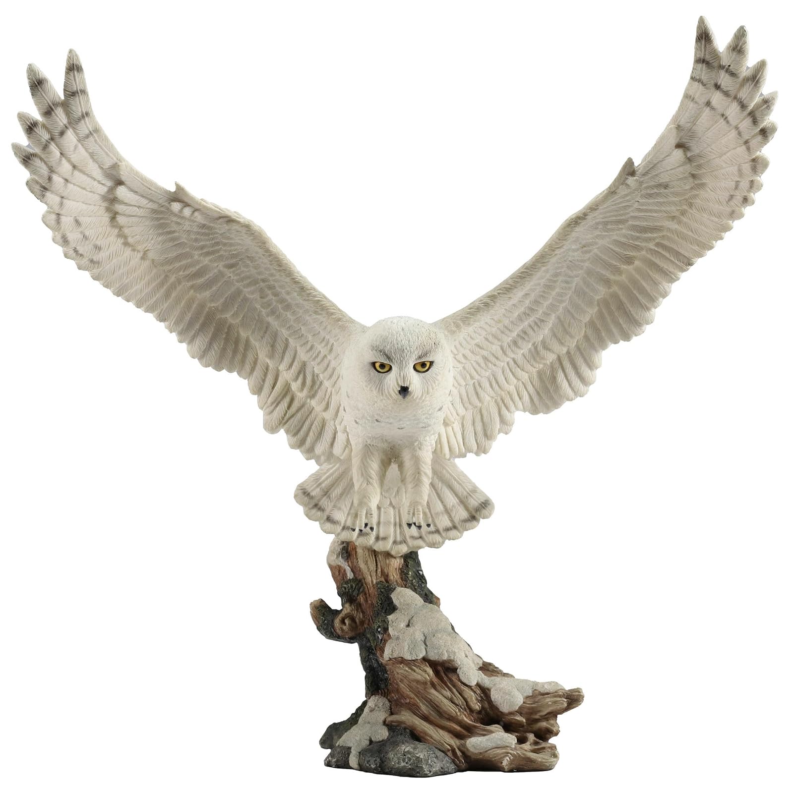 Unicorn Studio Veronese Snow Owl Taking Flight Statue Sculpture Figurine