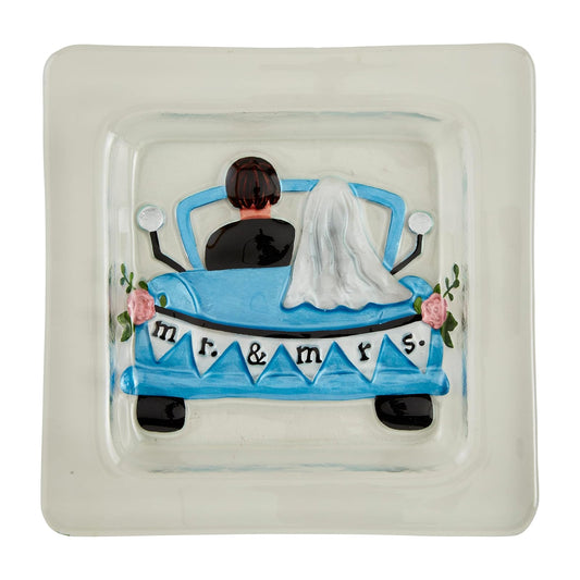 Mud Pie Dishware Plate, 9" x 9", White