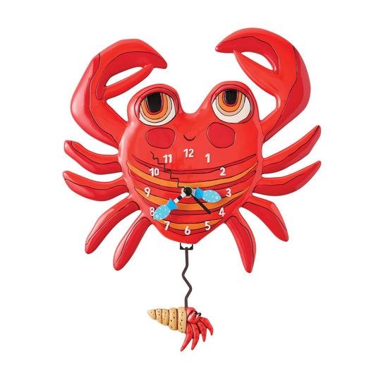 Enesco Clock, 10.91 Inch, Red