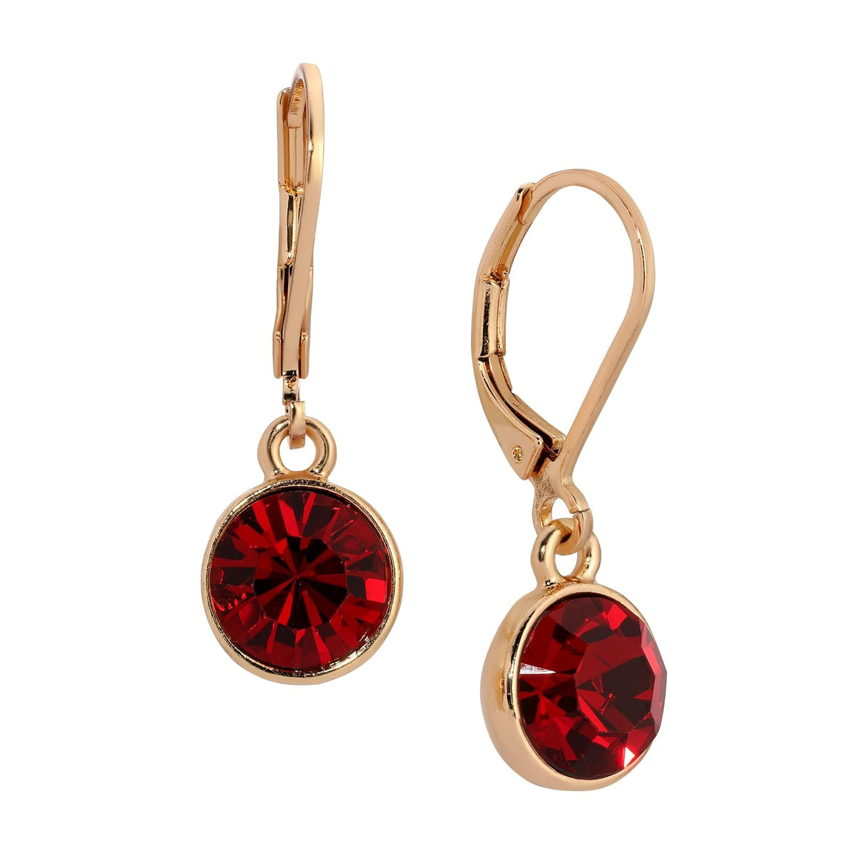 1928 Jewelry Company Earring, 1.12"L x 0.37"W, Siam Red