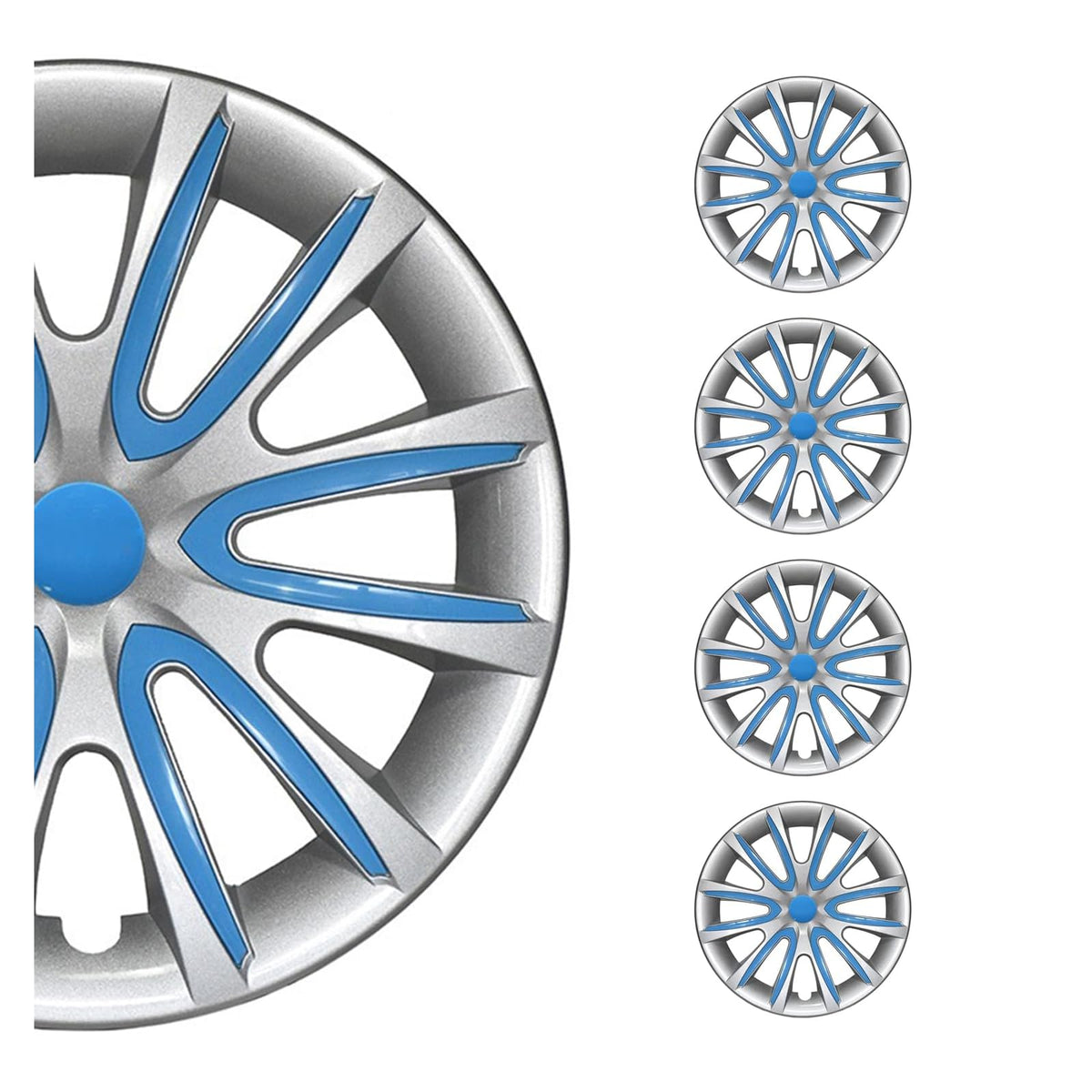 OMAC Hubcap Wheel Cover, 14", Blue