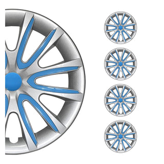 OMAC Hubcap Wheel Cover, 14", Blue