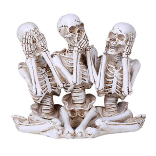Pacific Trading Giftware Hear See Speak no Evil Skeleton Resin Figurine