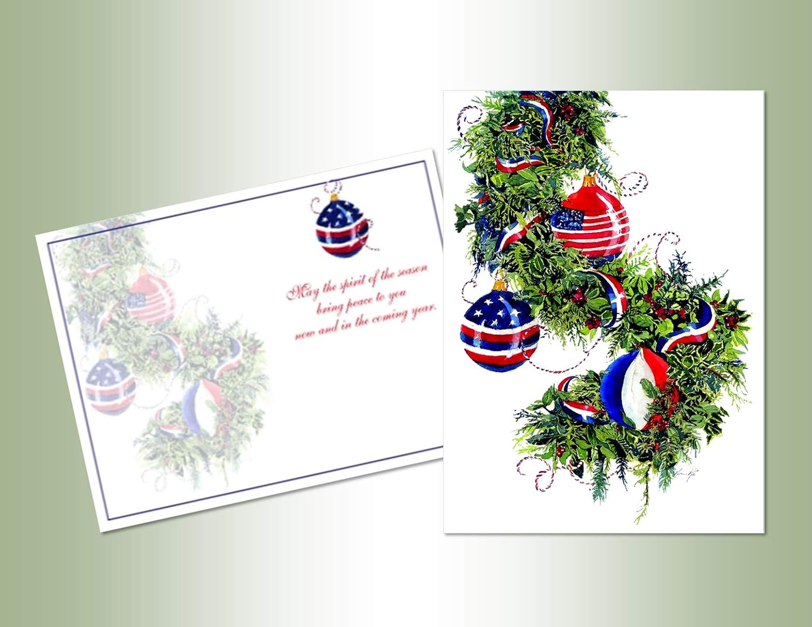 LPG Greetings Performing Arts Full Color Inside Patriotic Ornaments Stationery Paper, 53130-18