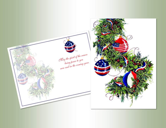 LPG Greetings Performing Arts Full Color Inside Patriotic Ornaments Stationery Paper, 53130-18