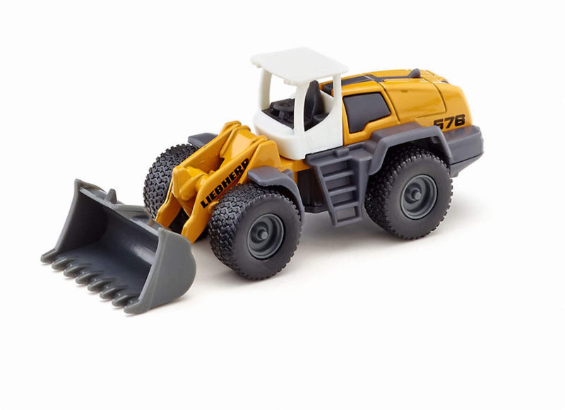 SIKU 1477, Liebherr Wheel Loader, Metal/Plastic, Yellow/Grey, Movable Loading arm