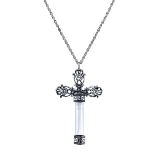 1928 Jewelry Company Necklace, Vial Capacity: 0.617 Ml, Chain Measures 30", Crys