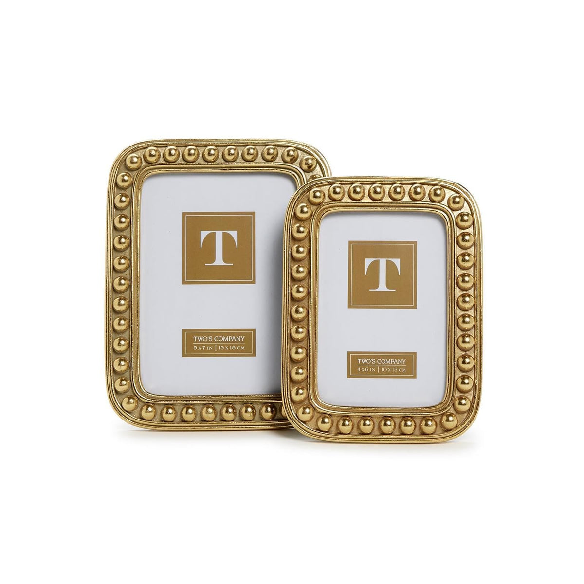 Two's Company Picture Frame, 4x6 inches, 5x7 inches, Gold